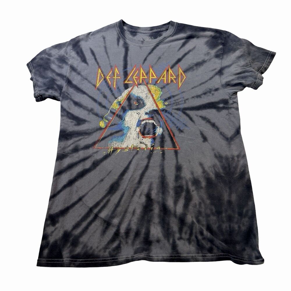 Def Leppard Hysteria T Shirt Tie Dye Size Med Retro Vintage Vibes Hippie Metal